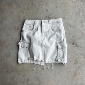 Hudson Creme vanilla cargo Miniskirt Womens size 26